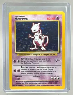 Mewtwo 1999 Pokemon Unlimited #10 Rare Holo - Image 1