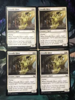 Friendly Ghost X 4 - Duskmourn: House of Horror Magic the Gathering MTG - Image 1