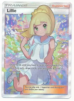 2018 POKEMON SUN & MOON FULL ART PRISM #151/156 LILLIE TRAINER MINT - Image 1