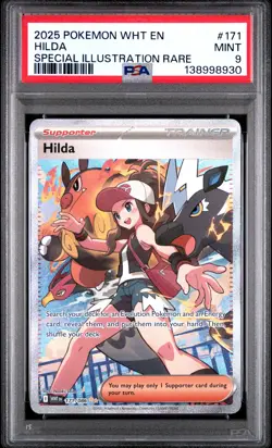 2025 Pokemon WHT EN-White Flare Hilda Special Illustration Rare PSA 9 #171 - Image 1