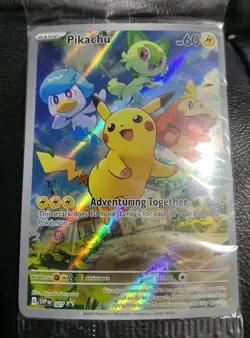 Pokemon TCG - Pikachu SVP027 BSP Promo Sealed Scarlet & Violet - Image 1