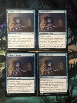 Unable to Scream X 4 - Duskmourn: House of Horror Magic the Gathering MTG - Image 1