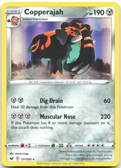 Copperajah 137/202 Holo Rare Sword & Shield Pokemon Holo Near Mint - Image 1