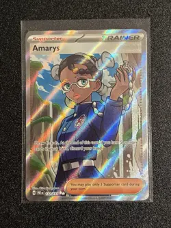 Amarys Prismatic Evolutions Ultra Rare Trainer Pokemon TCG SV 132/131 - Image 1