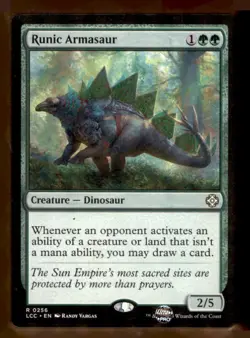 MTG - #256 Runic Armasaur - Commander: The Lost Caverns of Ixalan - Image 1
