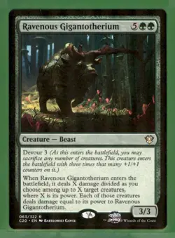 MTG - #63 Ravenous Gigantotherium - Commander 2020 - Image 1