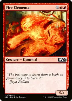 X 1 Fire Elemental NM Magic The Gathering M20 138 MTG Magic The Gathering - Image 1