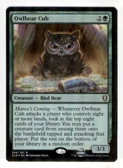 MTG - #246 Owlbear Cub - Commander Legends: Battle for Baldur's Gate - FOIL - Image 1