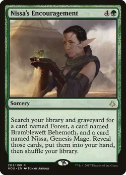 MTG - #203 Nissa's Encouragement - Hour of Devastation - Image 1