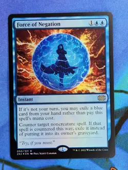 1x FOIL Force of Negation, NM, Double Masters 2022 (2X2), Magic Gathering, MtG - Image 1