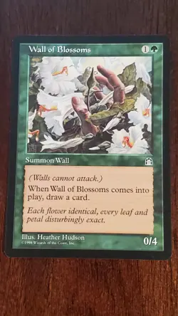 Wall of Blossoms Stronghold EX/LP 125/143 MTG Magic the Gathering Creature UC - Image 1