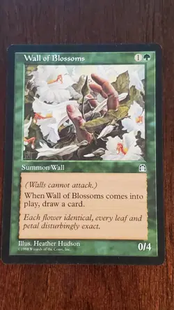 Wall of Blossoms Stronghold EX/LP 125/143 MTG Magic the Gathering Creature UC - Image 5
