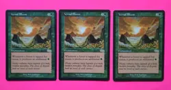 Magic the Gathering MTG Urza's Saga VERNAL BLOOM X 3 (2 LP/EX, 1 MP) RARE Nice! - Image 1