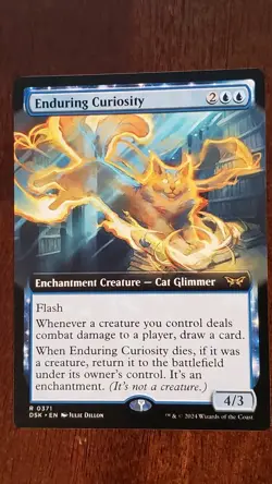 Enduring Curiosity [extended art] Duskmourn EX/LP #371 MTG Magic the Gathering - Image 3