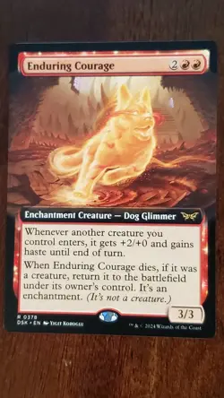 Enduring Courage [extended art] Duskmourn EX/LP #378 MTG Magic the Gathering - Image 5
