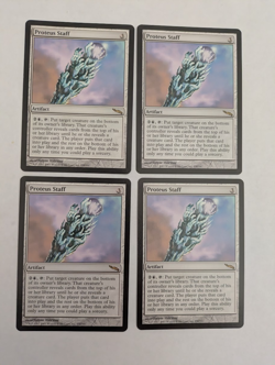4 Proteus Staff Mirrodin MTG NM Free shipping with tracking - Image 1