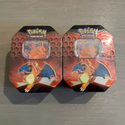 Two Pokemon TCG Hidden Fates Tin Charizard GX Factory Sealed - Image 2