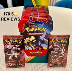 Pokemon Destined Rivals Sleeved Booster Pack Display 24 Pk & 2 Stand. Booster Pk - Image 1