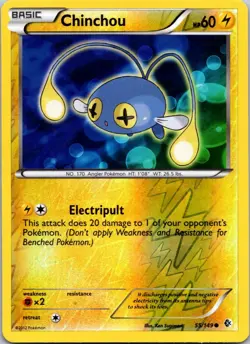 Chinchou - 55/149 - Common - Reverse Holo English Pokemon Boundaries Crossed - Image 1