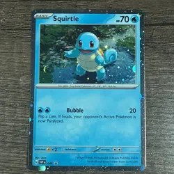 Squirtle SVP en048 SV: Promos Cosmo Holo Pokemon TCG NM/M - Image 1