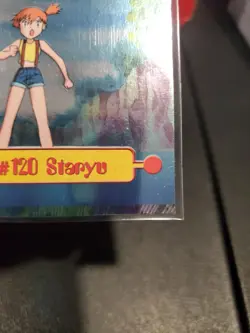 Pokemon **ERROR**Card Staryu #120 TV5 Topps Series 1 Holo - Image 3