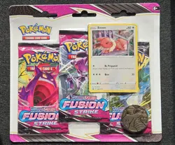 Pokemon TCG Sword & Shield Fusion Strike Eevee 3-Pack Blister - Image 1
