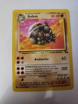 Pokemon TCG WoTC Golem 36/62 Fossil Vintage Rare Near Mint NM - Image 1
