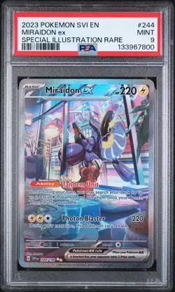 Miraidon EX 244 Special Illustration Rare Svi En-scarlet & Violet Pokemon PSA 9 - Image 1