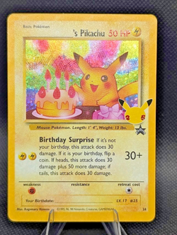____'s Pikachu Birthday - 24/53 - Holo Rare NM, English Pokemon Celebrations (B) - Image 2