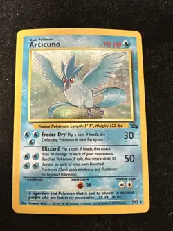 Pokemon TCG Articuno Fossil 2/62 Holo 1999-2000 Wotc HP - Image 1