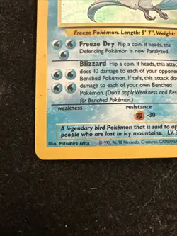 Pokemon TCG Articuno Fossil 2/62 Holo 1999-2000 Wotc HP - Image 5