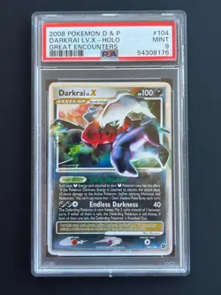 PSA 9 Darkrai Lv.X #104 Great Encounters Holo Rare Pokemon Pokemon Mint 2008 - Image 1