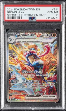 2024 POKEMON TWM EN-TWILIGHT MASQUERADE #214 GRENINJA EX PSA 10 - Image 1