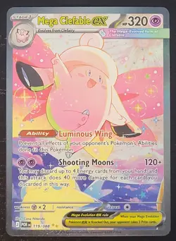 Pokemon Mega Clefable EX Special Illustration Rare Perfect Order 119/088 NM - Image 1