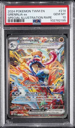 2024 POKEMON TWM EN-TWILIGHT MASQUERADE #214 GRENINJA EX PSA 10 - Image 1