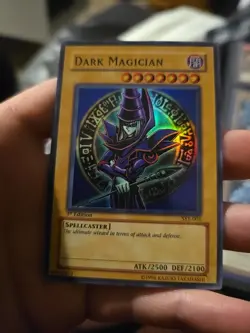 YuGiOh Dark Magician Holo Finish 1st Edition #SYE-001 LP/MP - Image 1