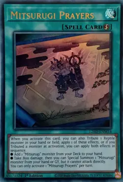 L26D-ENM14 MITSURUGI PRAYERS ULTRA RARE 1ST EDITION YuGiOh CARD - Image 1