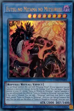 L26D-ENM09 FUTSU NO MITAMA NO MITSURUGI ULTRA RARE 1ST EDITION YuGiOh CARD - Image 1