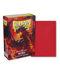 (60-Pack) Dragon Shield Card Sleeves RUBY MATTE Small/Mini Size Japanese/Yugioh - Image 1
