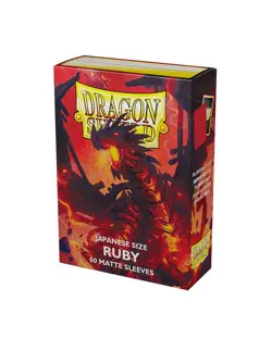 (60-Pack) Dragon Shield Card Sleeves RUBY MATTE Small/Mini Size Japanese/Yugioh - Image 4