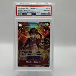 2024 ONE PIECE PROMOS TREASURE BOOSTERS SET #006 MONKEY D. LUFFY PSA 10 - Image 1