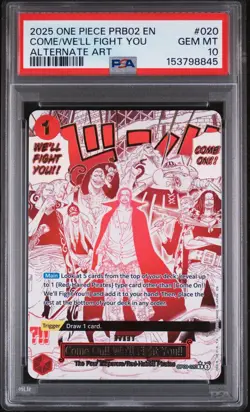 2025 One Piece PRB02 EN Come On!! We’ll Fight You! Alternate Art #020 PSA 10 - Image 1