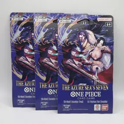 One Piece TCG The Azure Sea’s Seven OP-14 Sleeved Booster Pack Lot Of 3 Sealed - Image 1