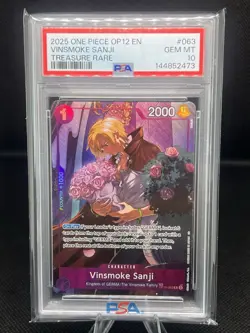 One Piece Legacy of the Master Vinsmoke Sanji! OP12-063! PSA 10!EN!Treasure Rare - Image 1