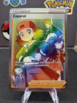 Pokemon Evolving Skies Copycat Full Art Rainbow Holo Card 222/203 Secret Rare - Image 1