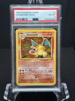 Pokemon TCG Charizard Base Set 4/102 Holo Rare 1999 PSA 6 English 120HP Card - Image 1