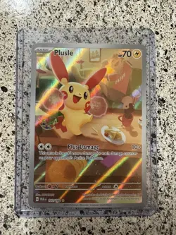 Pokemon TCG Plusle Illustration Rare Card Paradox Rift 193/182 - Image 1