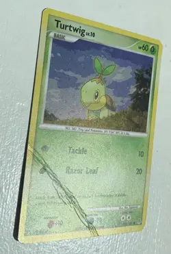 Pokemon Diamond & Pearl Turtwig Cosmos Holo Common Card 103/130 HP - Image 3