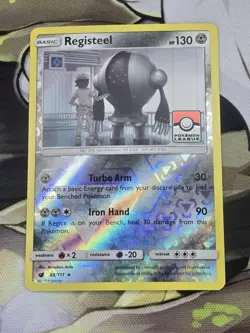 POKEMON Registeel 68/111 Crimson Invasion League Stamped Holo Promo Card NM-MINT - Image 1