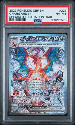 2023 Pokemon Obf En-Obsidian Flames Charizard Ex Special Illustration Rare PSA 8 - Image 1